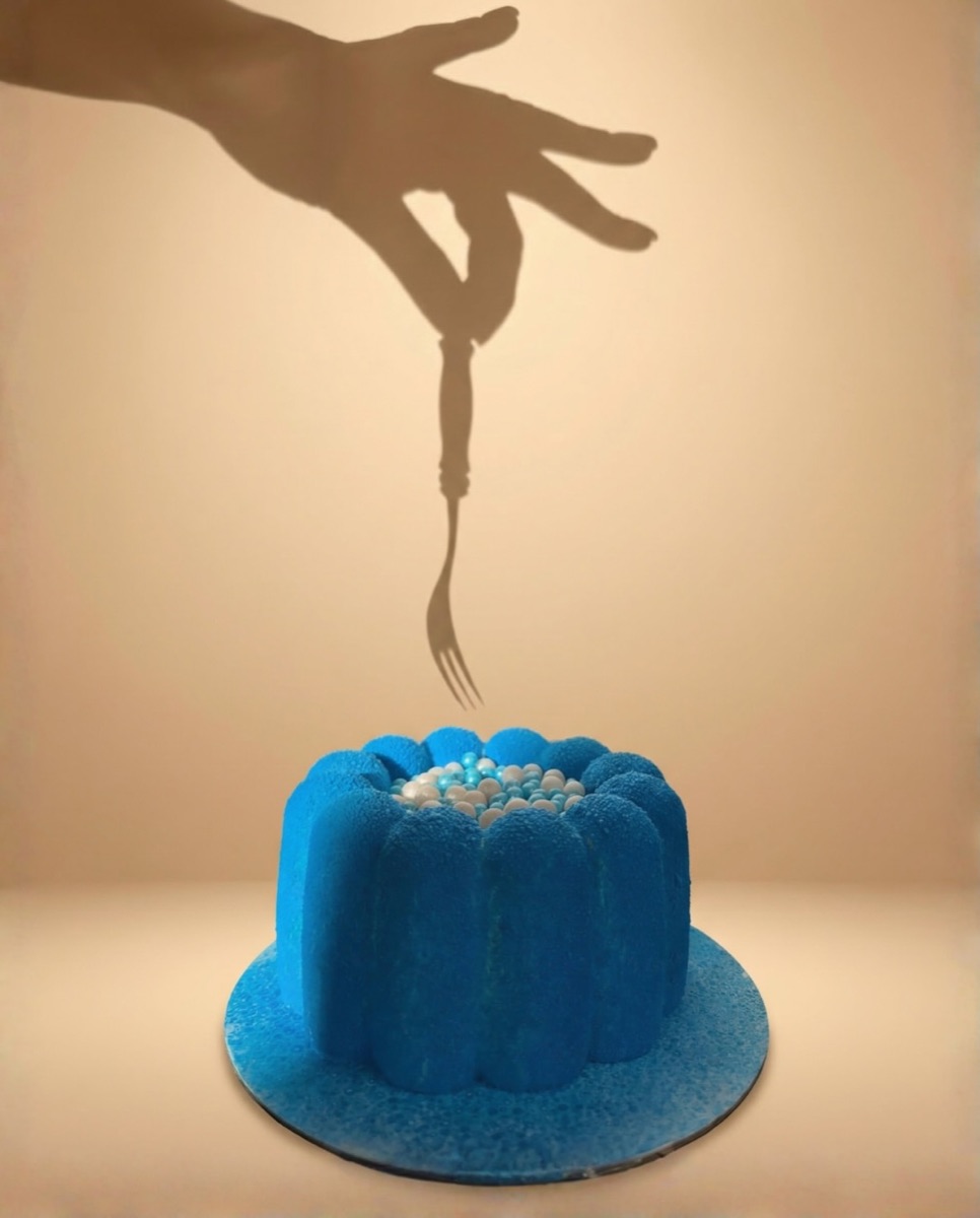 Blaue Mousse-Bento-Torte Exotika